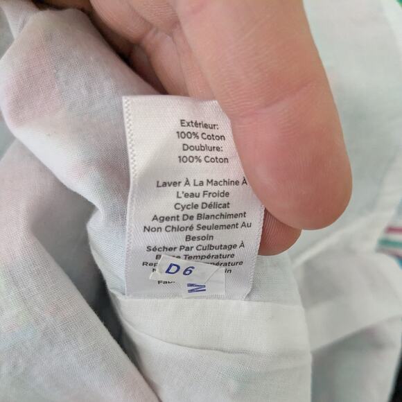 Talbots Madras Plaid Mini Skirt 10 Blue Pink Preppy Classic Patchwork NWT Summer - Picture 12 of 13